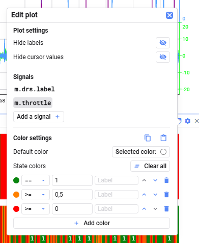 State plot settings
